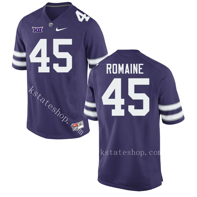 Austin Romaine Kansas State Jersey,Kansas State Wildcats #45 Austin Romaine Jersey Youth-Purple